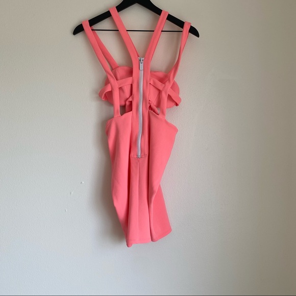 New Without Tags Nasty Gal Commotion Cage Dress in Salmon Medium - Picture 7 of 8